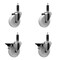 Service Caster 4'' Nylon Wheel Swivel 1'' Expanding Stem Caster Set 2 Brakes, 4PK SCC-EX20S414-NYS-2-PLB-2-1 - alternate 1